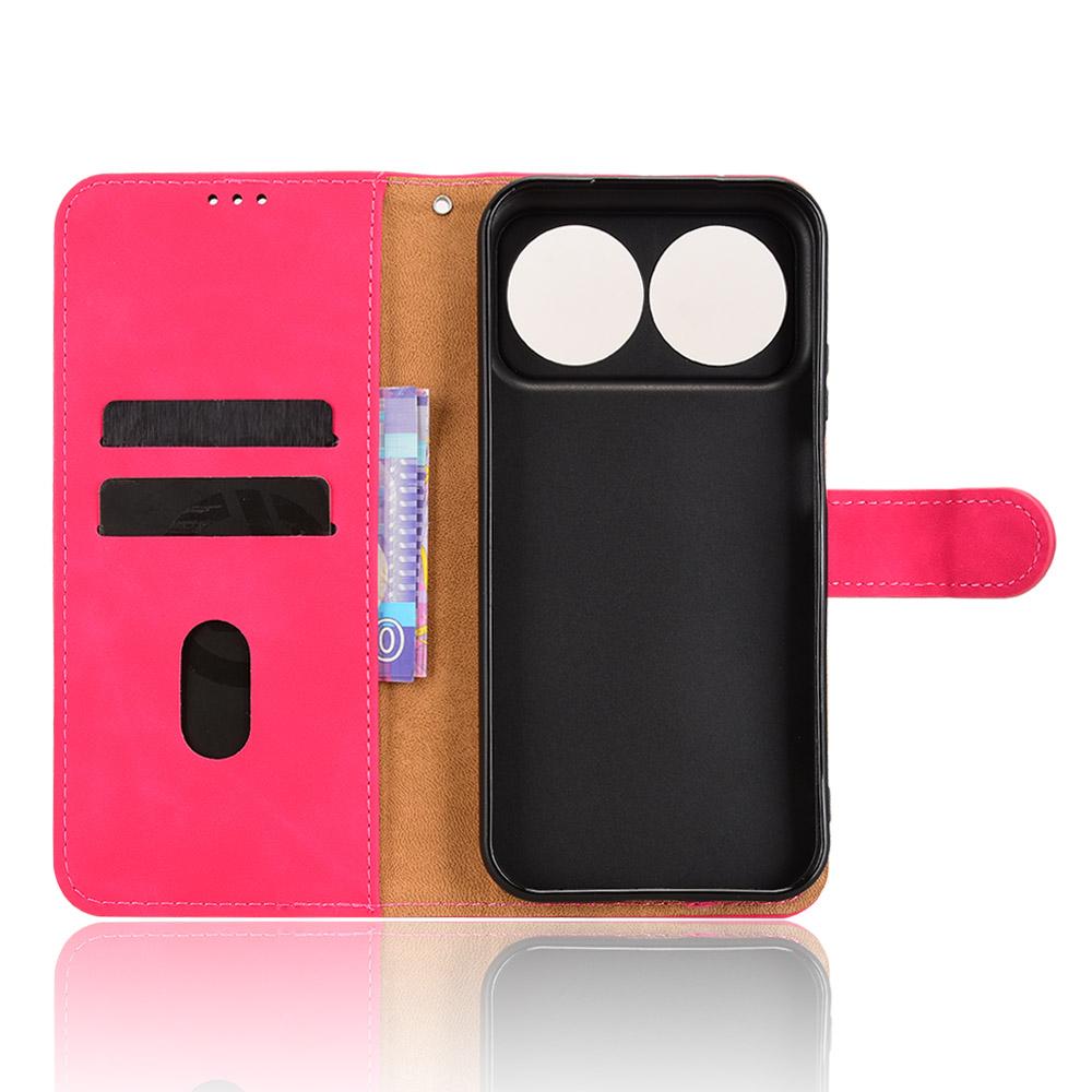 For Huawei nova 16 Skin Feel Magnetic Flip Leather Phone Case - Rose Red - EDA005667724D