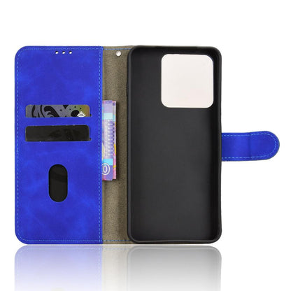 For Motorola Edge 70 Max 5G Skin Feel Magnetic Flip Leather Phone Case(Blue)