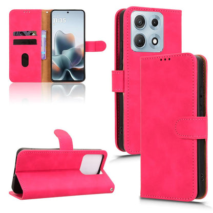For Motorola Edge 70 Max 5G Skin Feel Magnetic Flip Leather Phone Case(Rose Red)