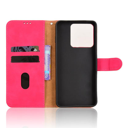 For Motorola Edge 70 Max 5G Skin Feel Magnetic Flip Leather Phone Case(Rose Red)