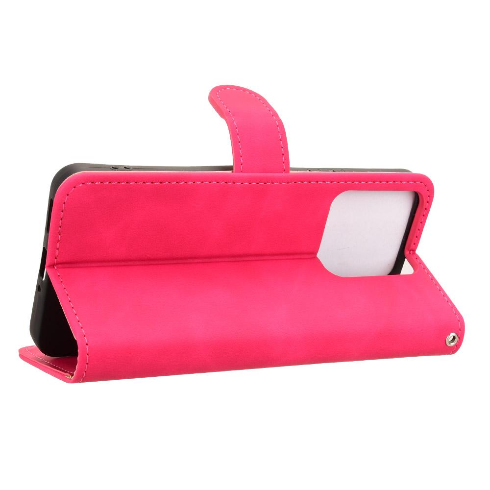 For Motorola Edge 70 Max 5G Skin Feel Magnetic Flip Leather Phone Case(Rose Red)