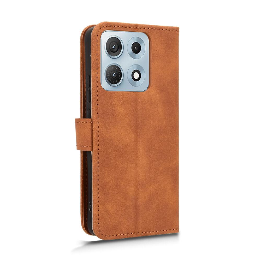 For Motorola Edge 70 Max 5G Skin Feel Magnetic Flip Leather Phone Case(Brown)