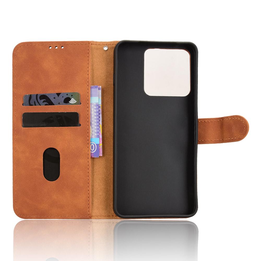 For Motorola Edge 70 Max 5G Skin Feel Magnetic Flip Leather Phone Case(Brown)