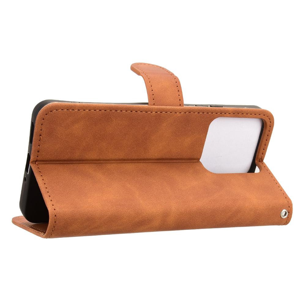 For Motorola Edge 70 Max 5G Skin Feel Magnetic Flip Leather Phone Case(Brown)