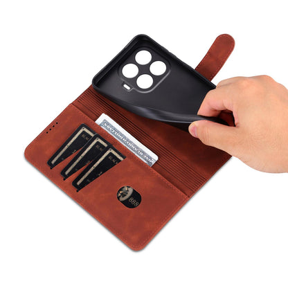 For Xiaomi 17T 5G AZNS Skin Feel Calf Texture Flip Leather Phone Case(Brown)