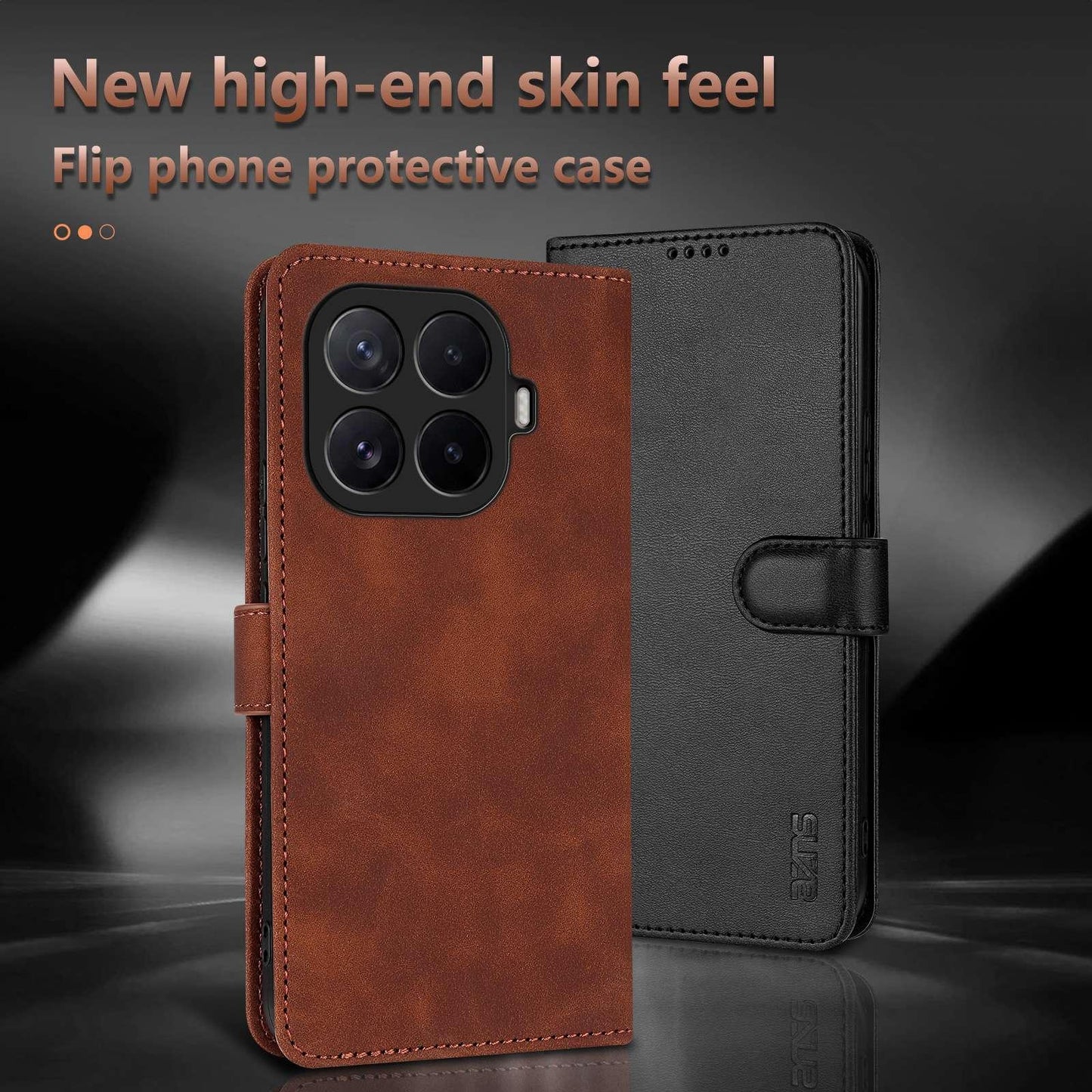 For Xiaomi 17T 5G AZNS Skin Feel Calf Texture Flip Leather Phone Case(Rose Gold)