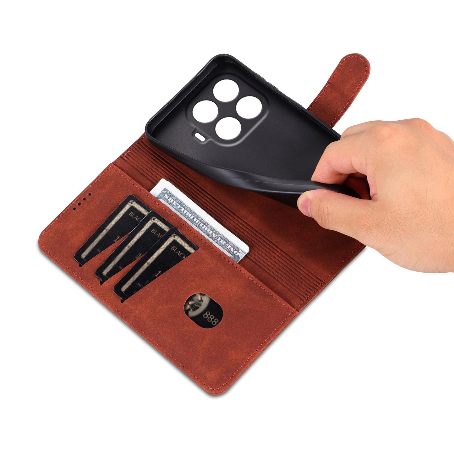 For Xiaomi 17T Pro 5G AZNS Skin Feel Calf Texture Flip Leather Phone Case(Brown)