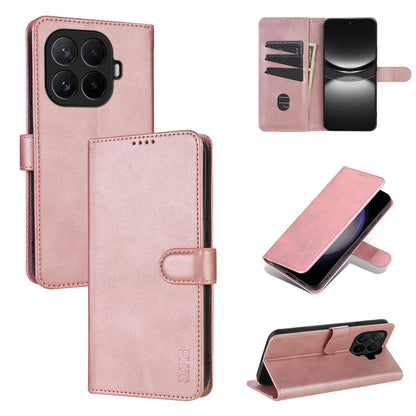 For Xiaomi 17T Pro 5G AZNS Skin Feel Calf Texture Flip Leather Phone Case(Rose Gold)