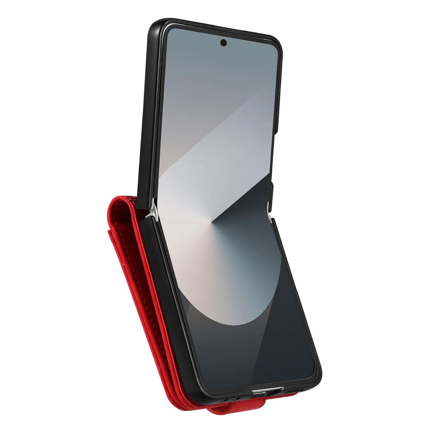 For Galaxy Z Flip7 5G AZNS Skin Feel Calf Texture Flip Leather Phone Case(Red)