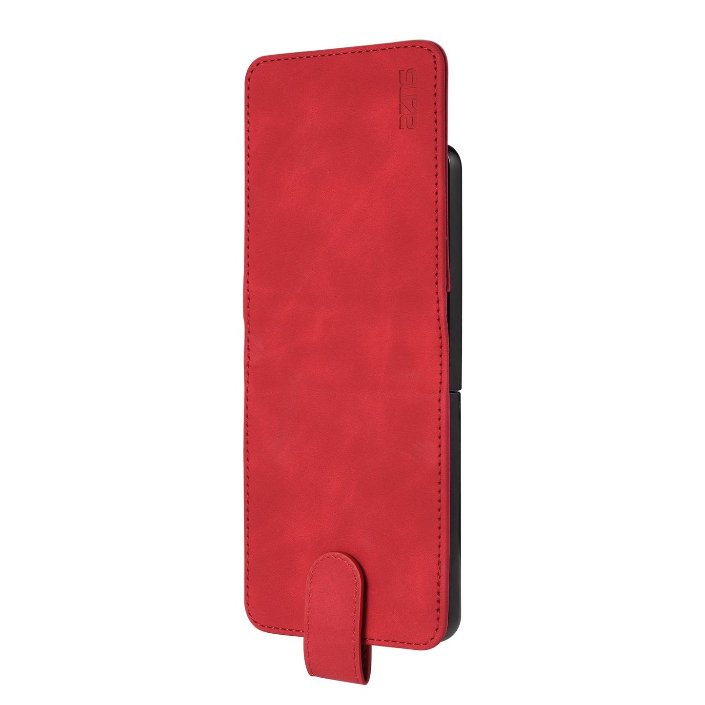 For Galaxy Z Flip7 5G AZNS Skin Feel Calf Texture Flip Leather Phone Case(Red)