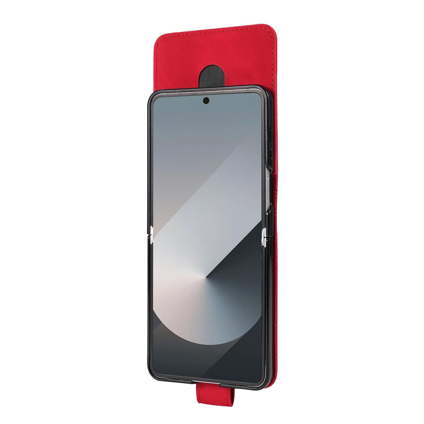 For Galaxy Z Flip7 5G AZNS Skin Feel Calf Texture Flip Leather Phone Case(Red)