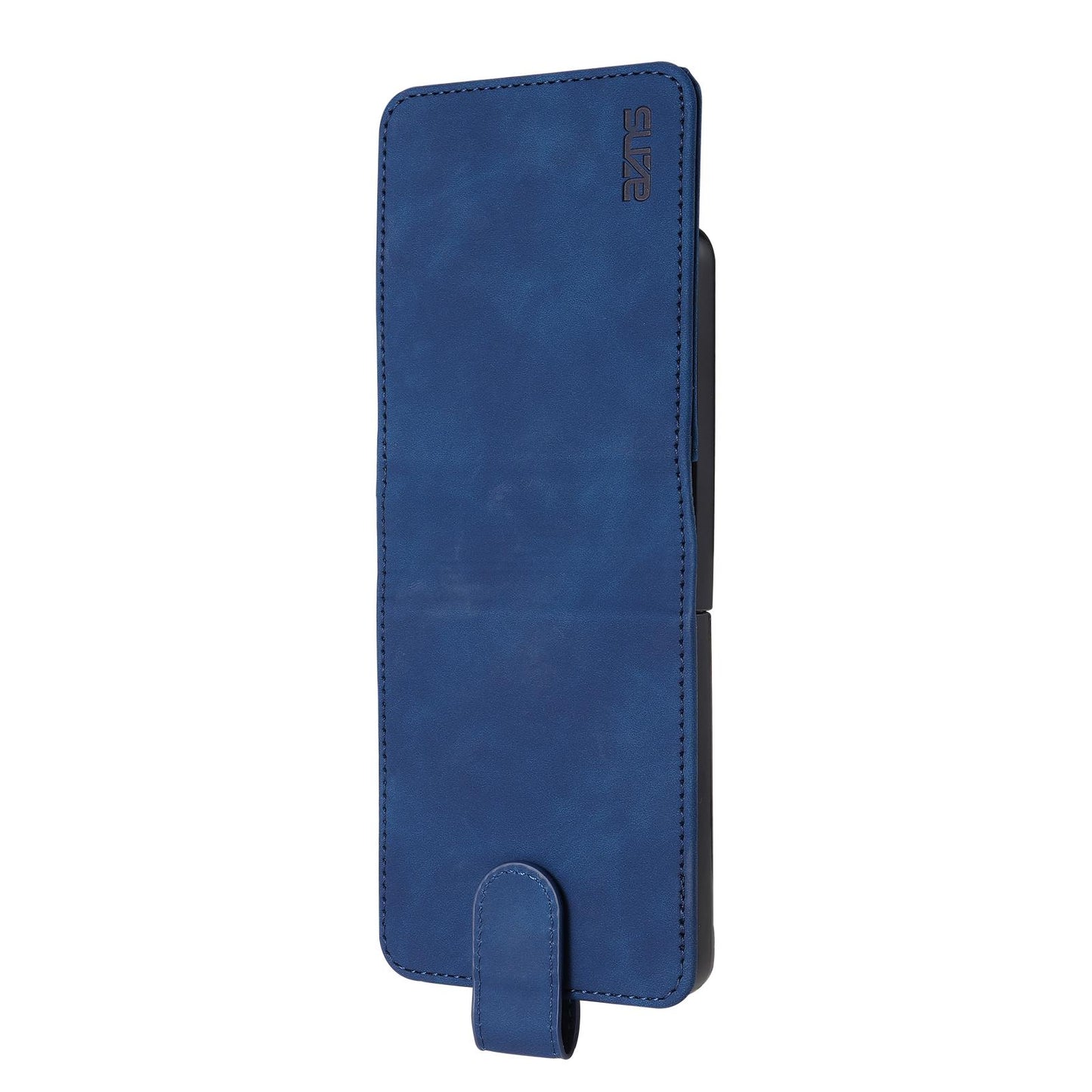 For Galaxy Z Flip7 5G AZNS Skin Feel Calf Texture Flip Leather Phone Case(Blue)
