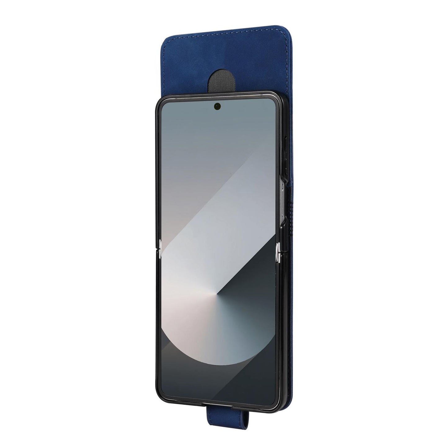 For Galaxy Z Flip7 5G AZNS Skin Feel Calf Texture Flip Leather Phone Case(Blue)