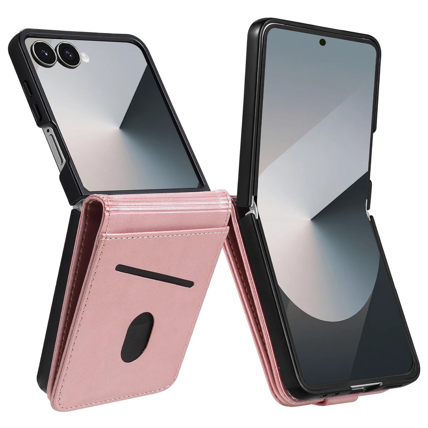 For Galaxy Z Flip7 5G AZNS Skin Feel Calf Texture Flip Leather Phone Case(Rose Gold)