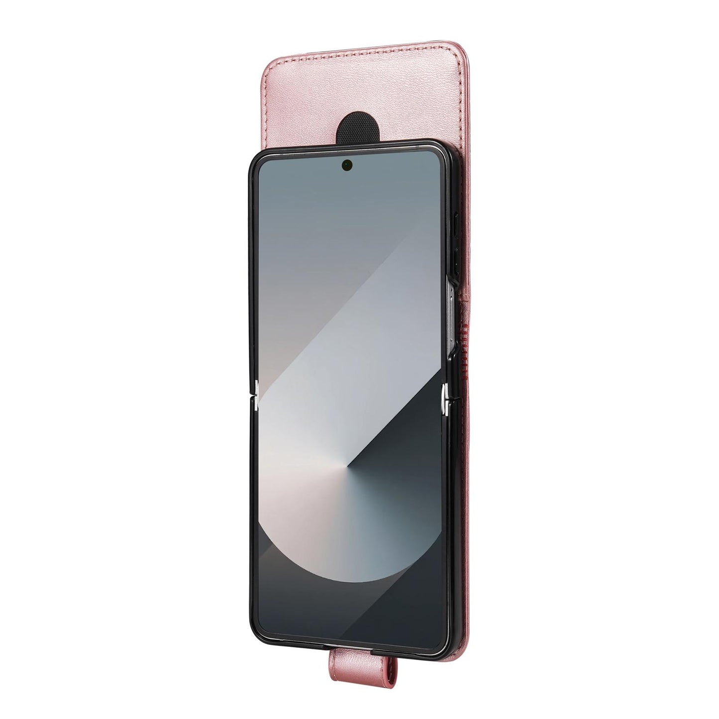 For Galaxy Z Flip7 5G AZNS Skin Feel Calf Texture Flip Leather Phone Case(Rose Gold)