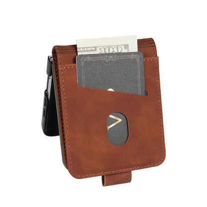 For Galaxy Z Flip8 5G AZNS Skin Feel Calf Texture Flip Leather Phone Case(Brown)