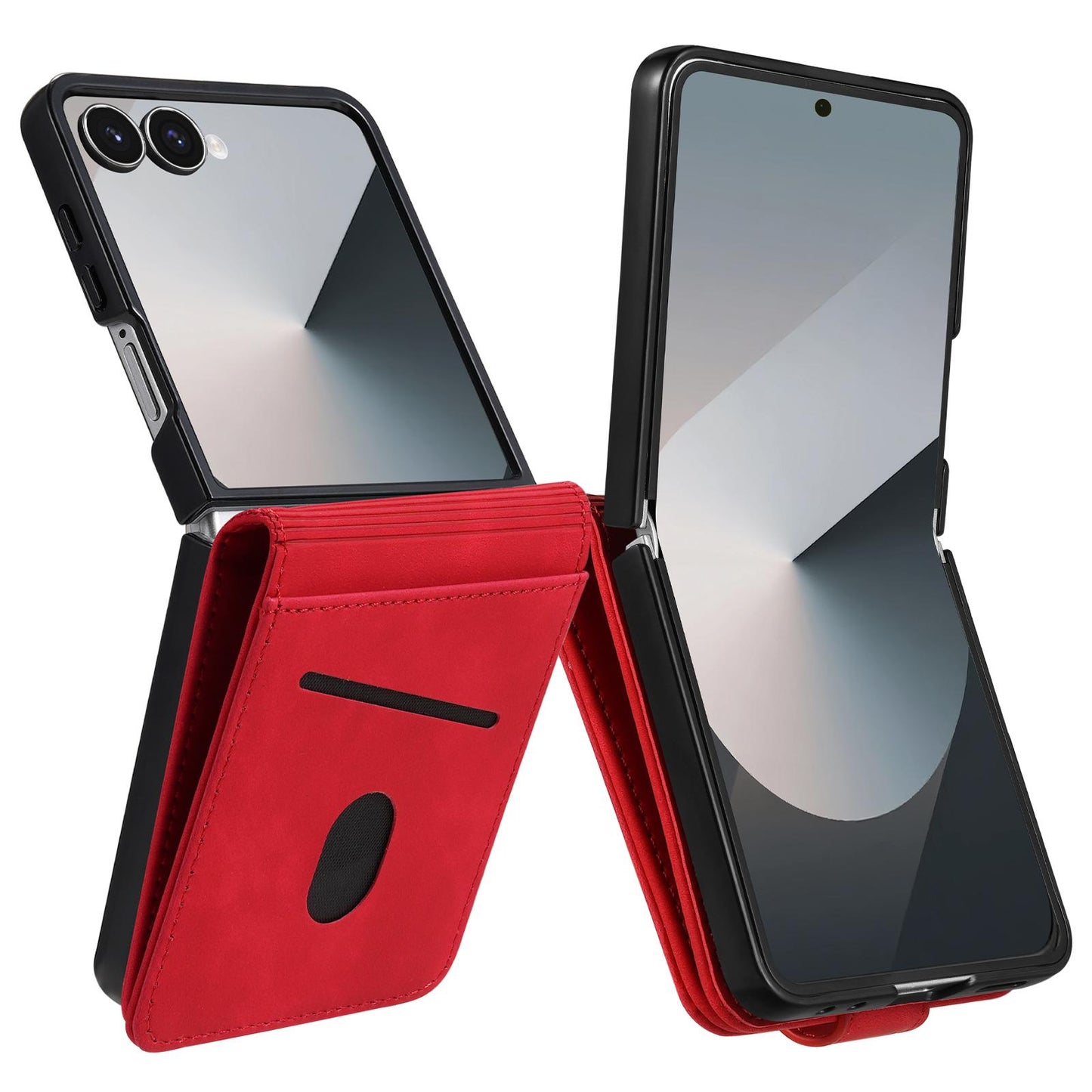 For Galaxy Z Flip8 5G AZNS Skin Feel Calf Texture Flip Leather Phone Case(Red)
