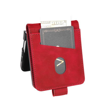 For Galaxy Z Flip8 5G AZNS Skin Feel Calf Texture Flip Leather Phone Case(Red)