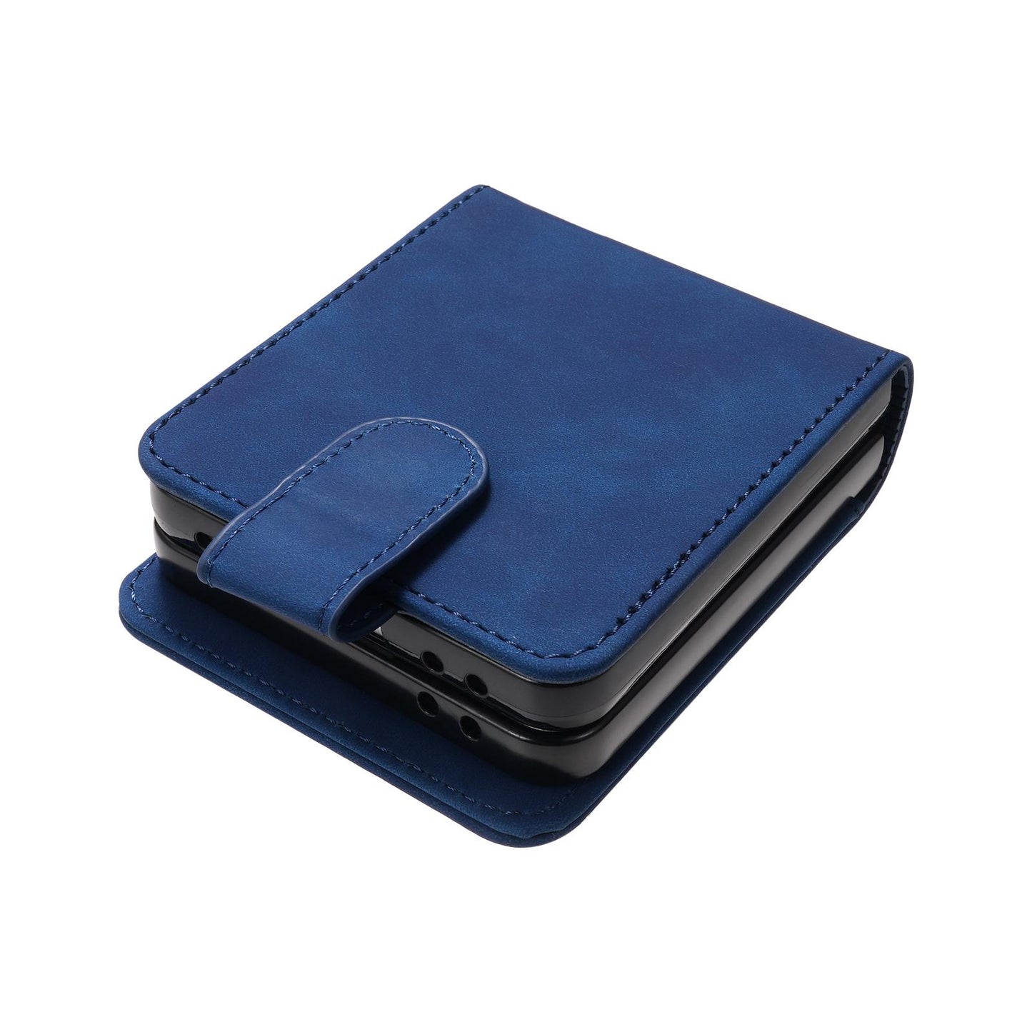 For Galaxy Z Flip8 5G AZNS Skin Feel Calf Texture Flip Leather Phone Case(Blue)