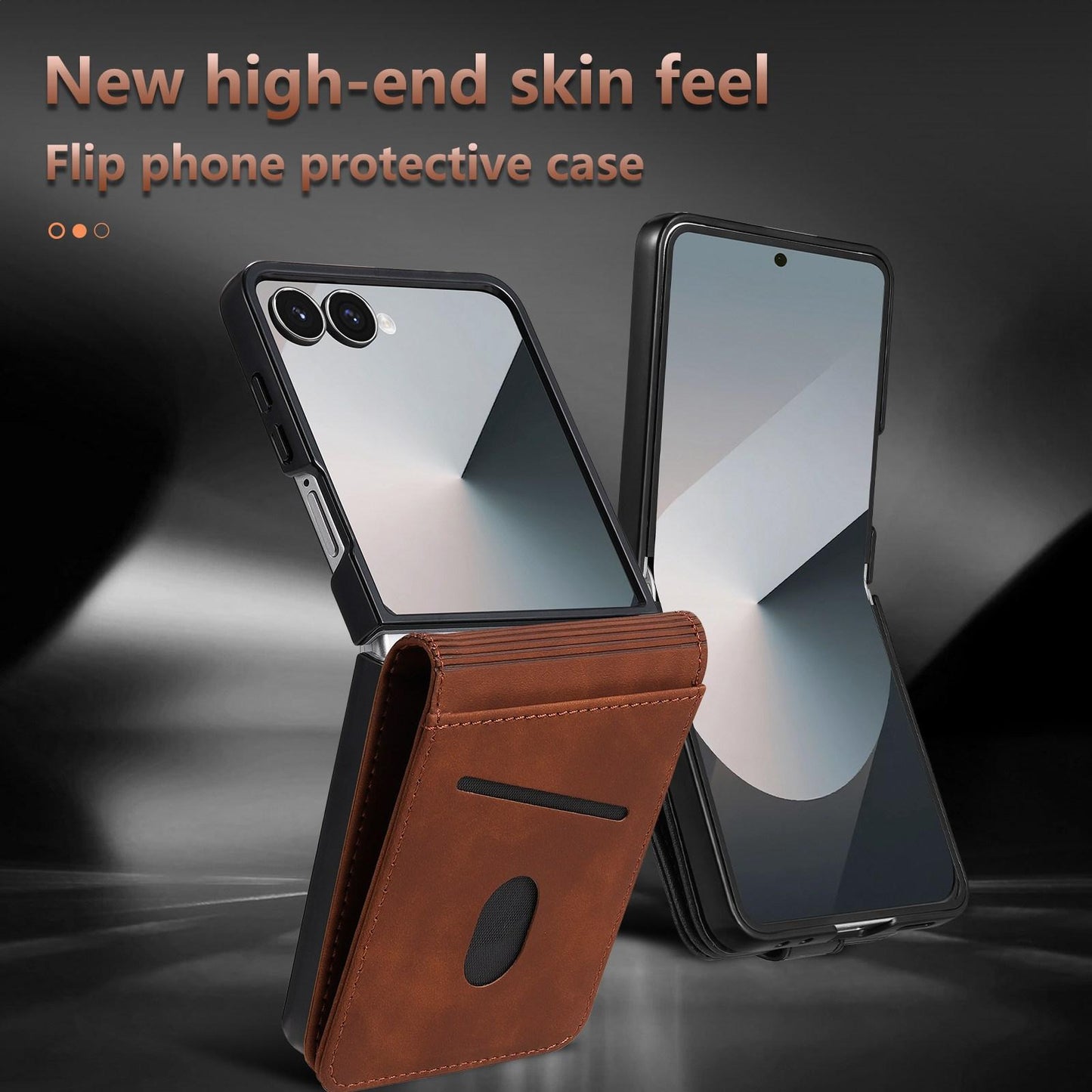For Galaxy Z Flip8 5G AZNS Skin Feel Calf Texture Flip Leather Phone Case(Rose Gold)