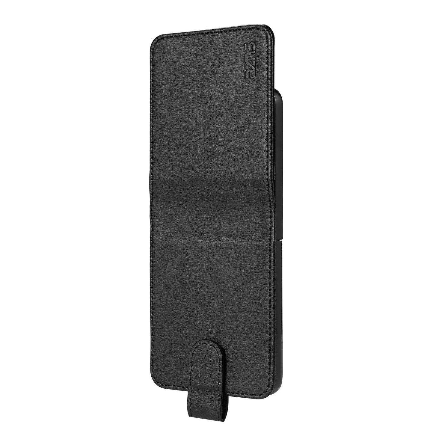 For Galaxy Z Flip8 5G AZNS Skin Feel Calf Texture Flip Leather Phone Case(Black)