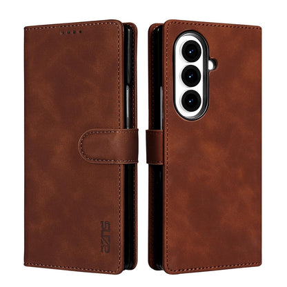 For Galaxy Z Fold8 Ultra 5G AZNS Skin Feel Calf Texture Flip Leather Phone Case(Brown)