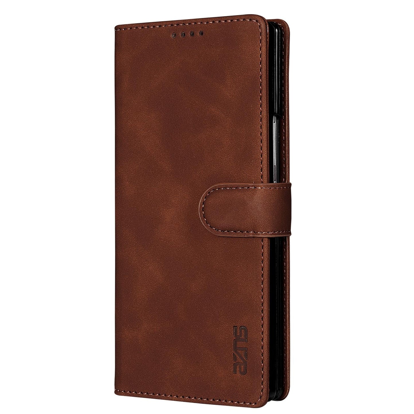 For Galaxy Z Fold8 Ultra 5G AZNS Skin Feel Calf Texture Flip Leather Phone Case(Brown)