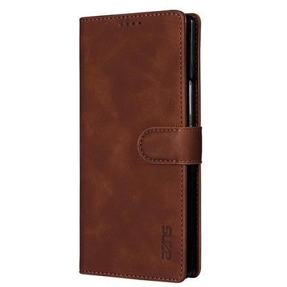 For Galaxy Z Fold8 Ultra 5G AZNS Skin Feel Calf Texture Flip Leather Phone Case(Brown)