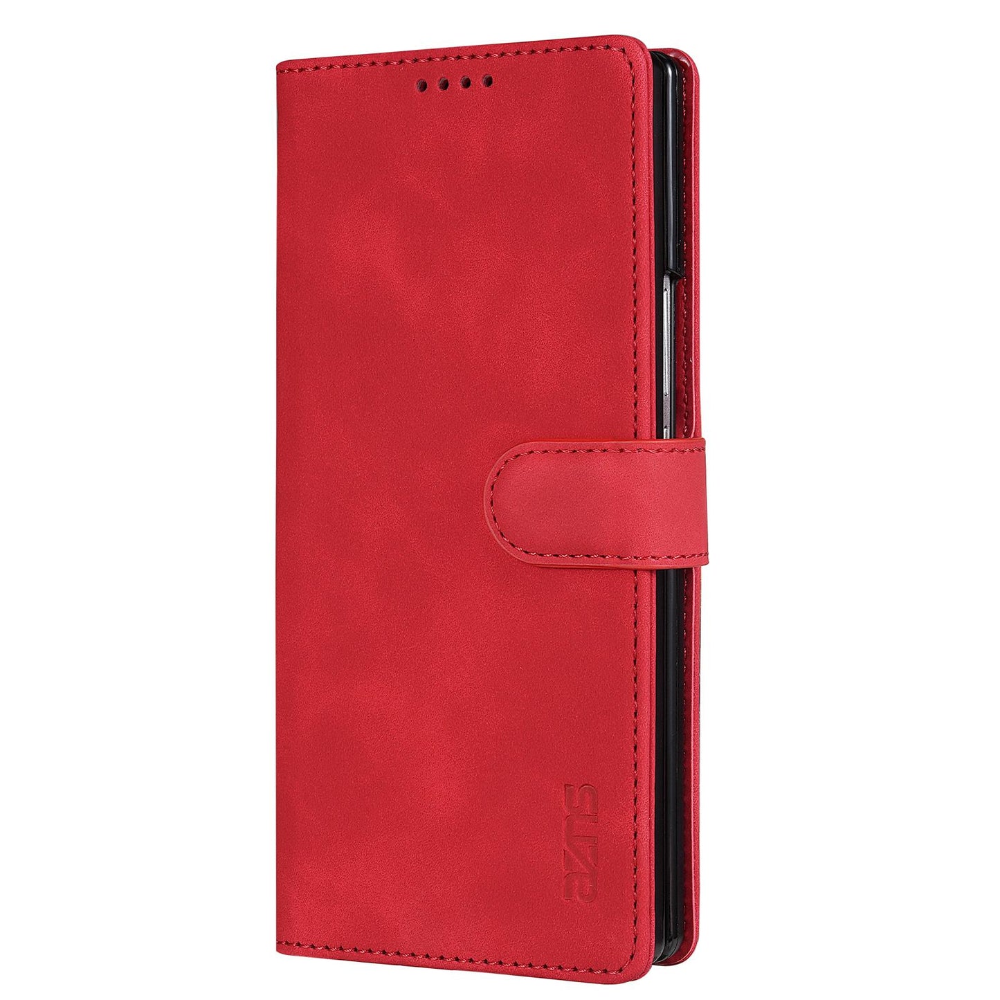 For Galaxy Z Fold8 Ultra 5G AZNS Skin Feel Calf Texture Flip Leather Phone Case(Red)