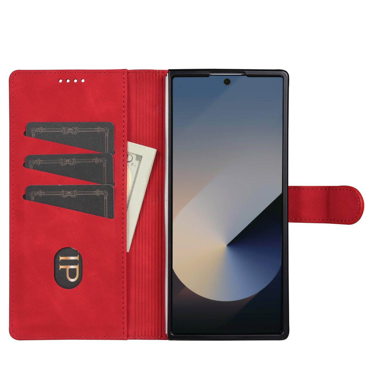For Galaxy Z Fold8 Ultra 5G AZNS Skin Feel Calf Texture Flip Leather Phone Case(Red)