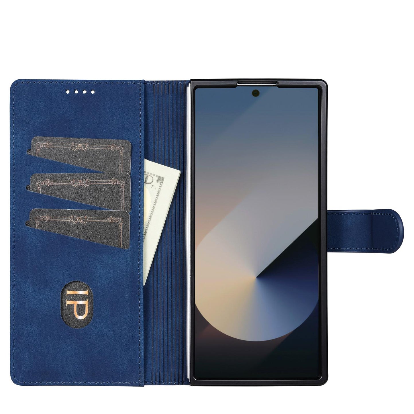 For Galaxy Z Fold8 Ultra 5G AZNS Skin Feel Calf Texture Flip Leather Phone Case(Blue)