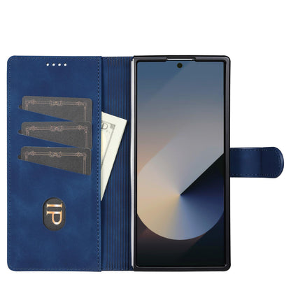 For Galaxy Z Fold8 Ultra 5G AZNS Skin Feel Calf Texture Flip Leather Phone Case(Blue)