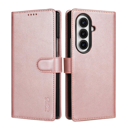 For Galaxy Z Fold8 Ultra 5G AZNS Skin Feel Calf Texture Flip Leather Phone Case(Rose Gold)