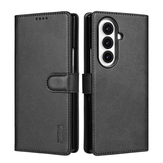 For Galaxy Z Fold8 Ultra 5G AZNS Skin Feel Calf Texture Flip Leather Phone Case(Black)