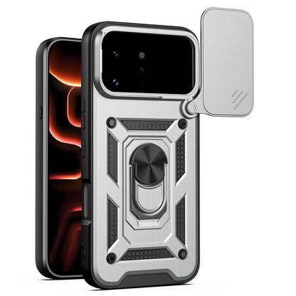 For Infinix Note 60 Ultra 5G Sliding Camera Cover Design TPU+PC Phone Case - Silver - EDA005713426G