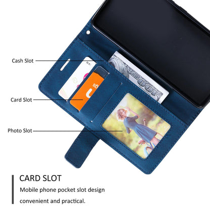 For iPhone 17 Skin Feel Splicing Leather Phone Case(Blue)