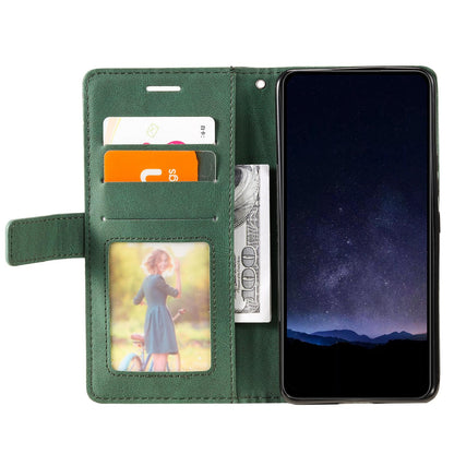 For iPhone 17 Skin Feel Splicing Leather Phone Case(Green)