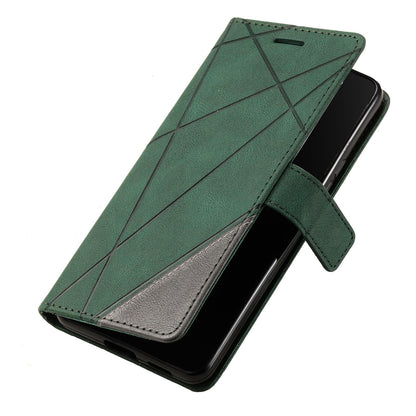 For iPhone 17 Skin Feel Splicing Leather Phone Case(Green)
