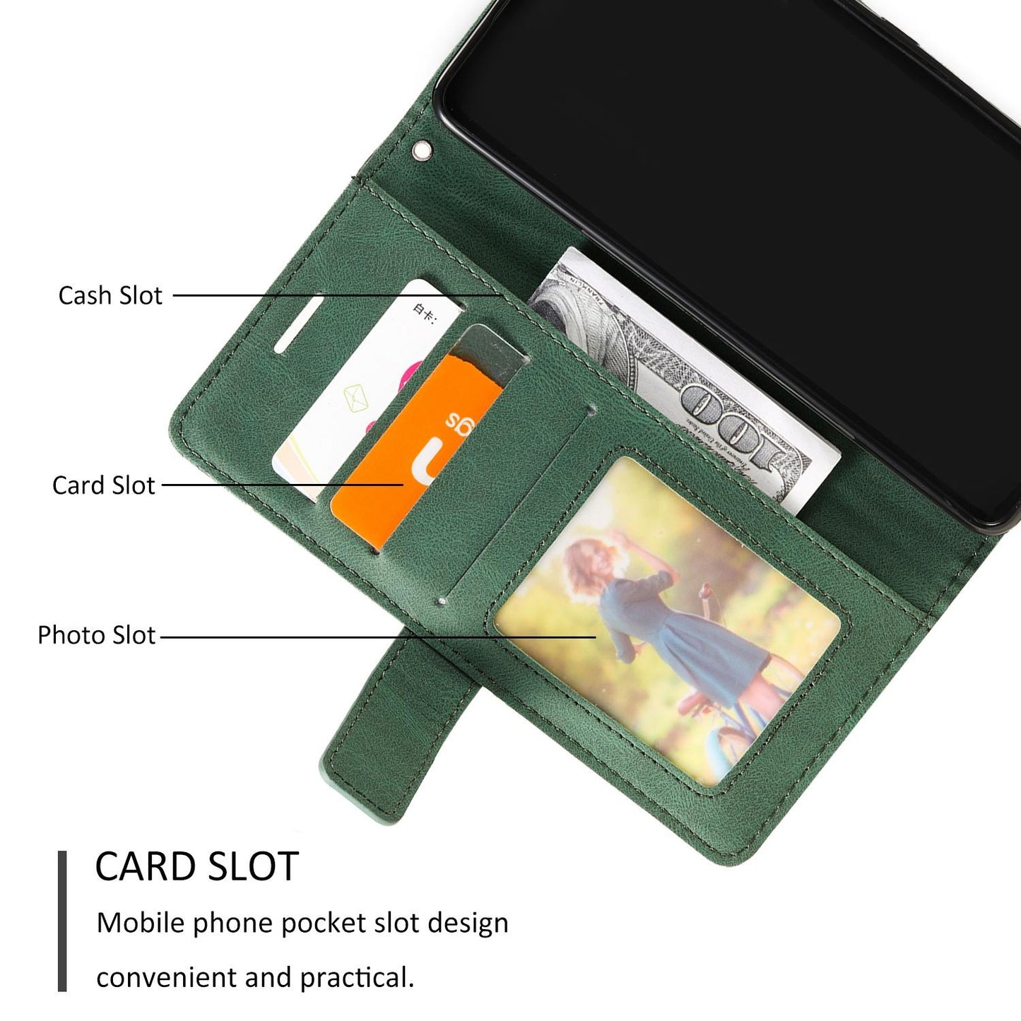 For iPhone 17 Skin Feel Splicing Leather Phone Case(Green)