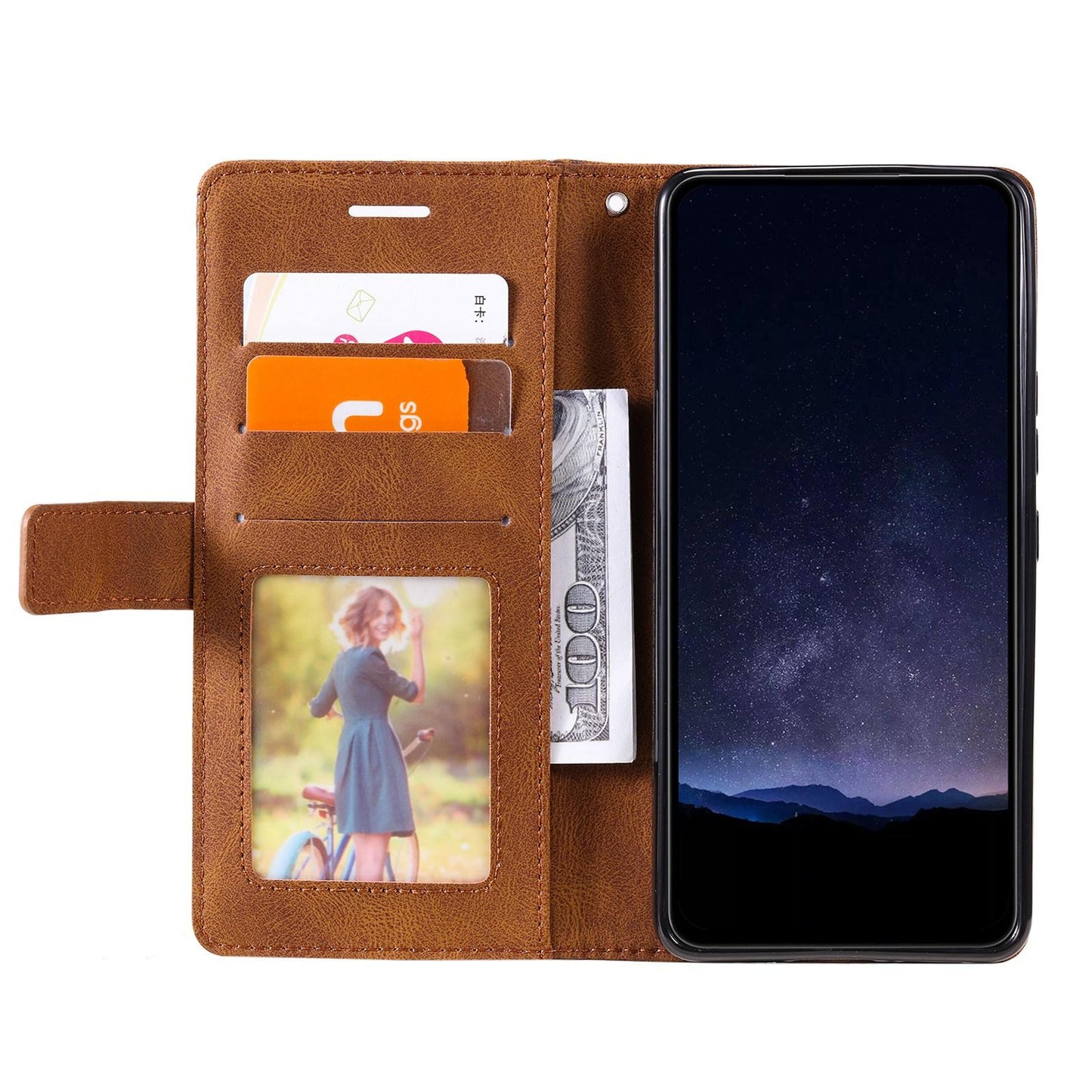 For iPhone 17 Skin Feel Splicing Leather Phone Case(Brown)