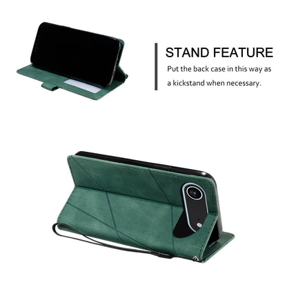 For iPhone Air Skin Feel Splicing Leather Phone Case(Green)