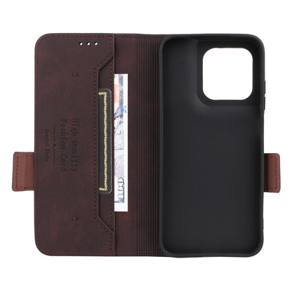 For Motorola Moto G37 / G47 / G37 Power Magnetic Clasp Leather Phone Case(Brown)