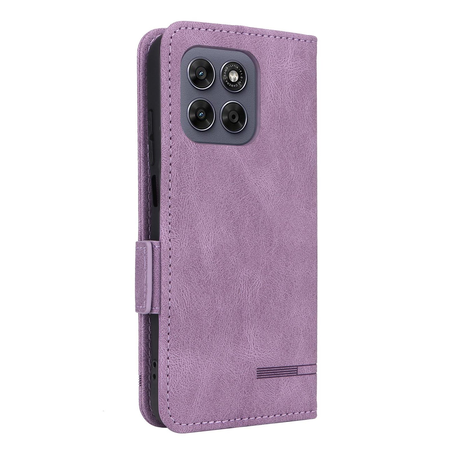For Motorola Moto G37 / G47 / G37 Power Magnetic Clasp Leather Phone Case(Purple)