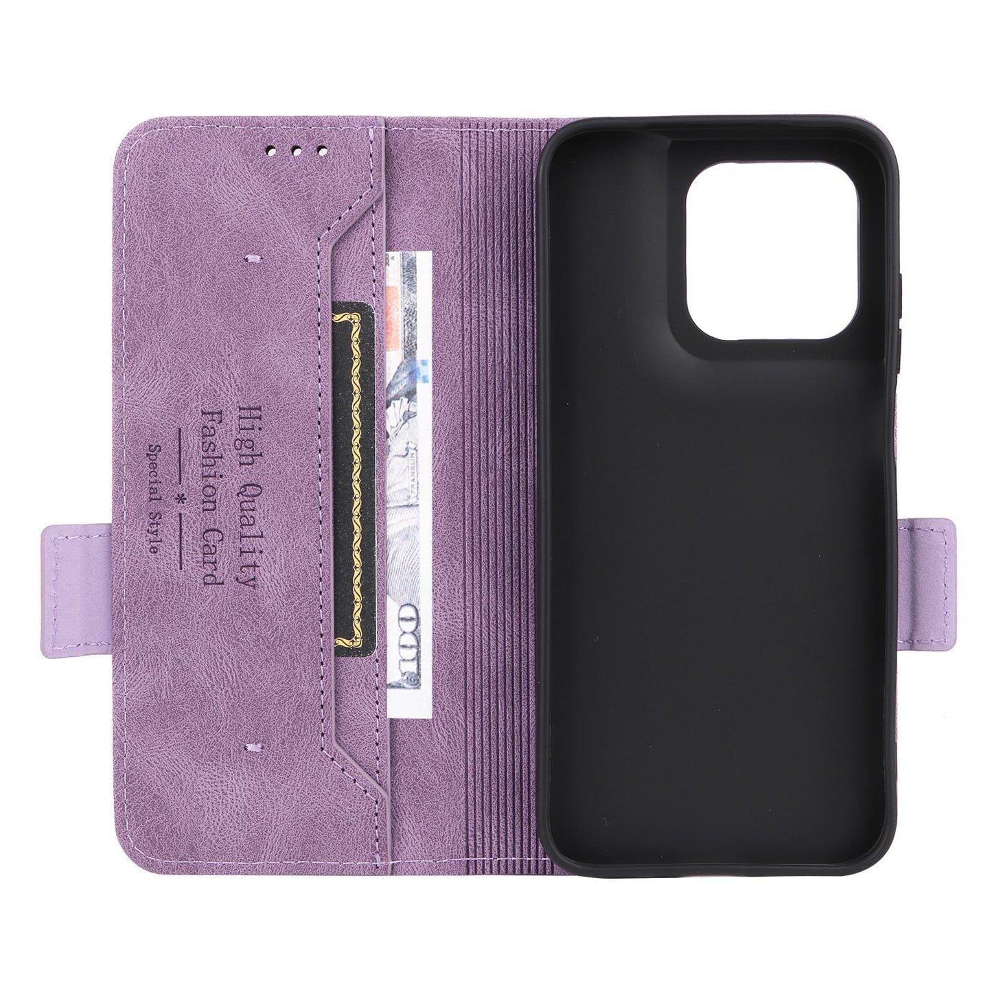 For Motorola Moto G37 / G47 / G37 Power Magnetic Clasp Leather Phone Case(Purple)