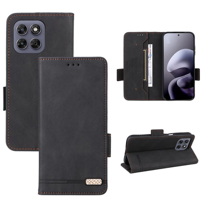 For Motorola Moto G37 / G47 / G37 Power Magnetic Clasp Leather Phone Case(Black)