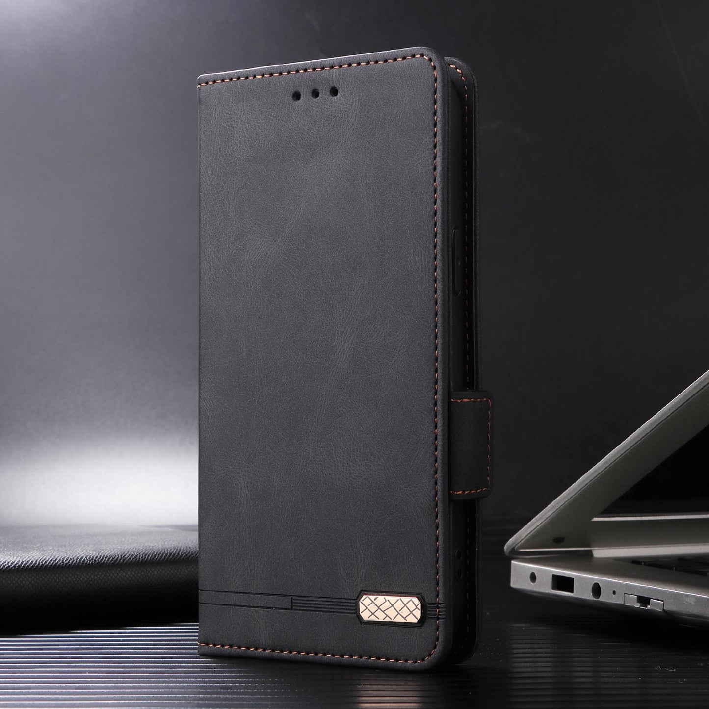 For Motorola Moto G37 / G47 / G37 Power Magnetic Clasp Leather Phone Case(Black)