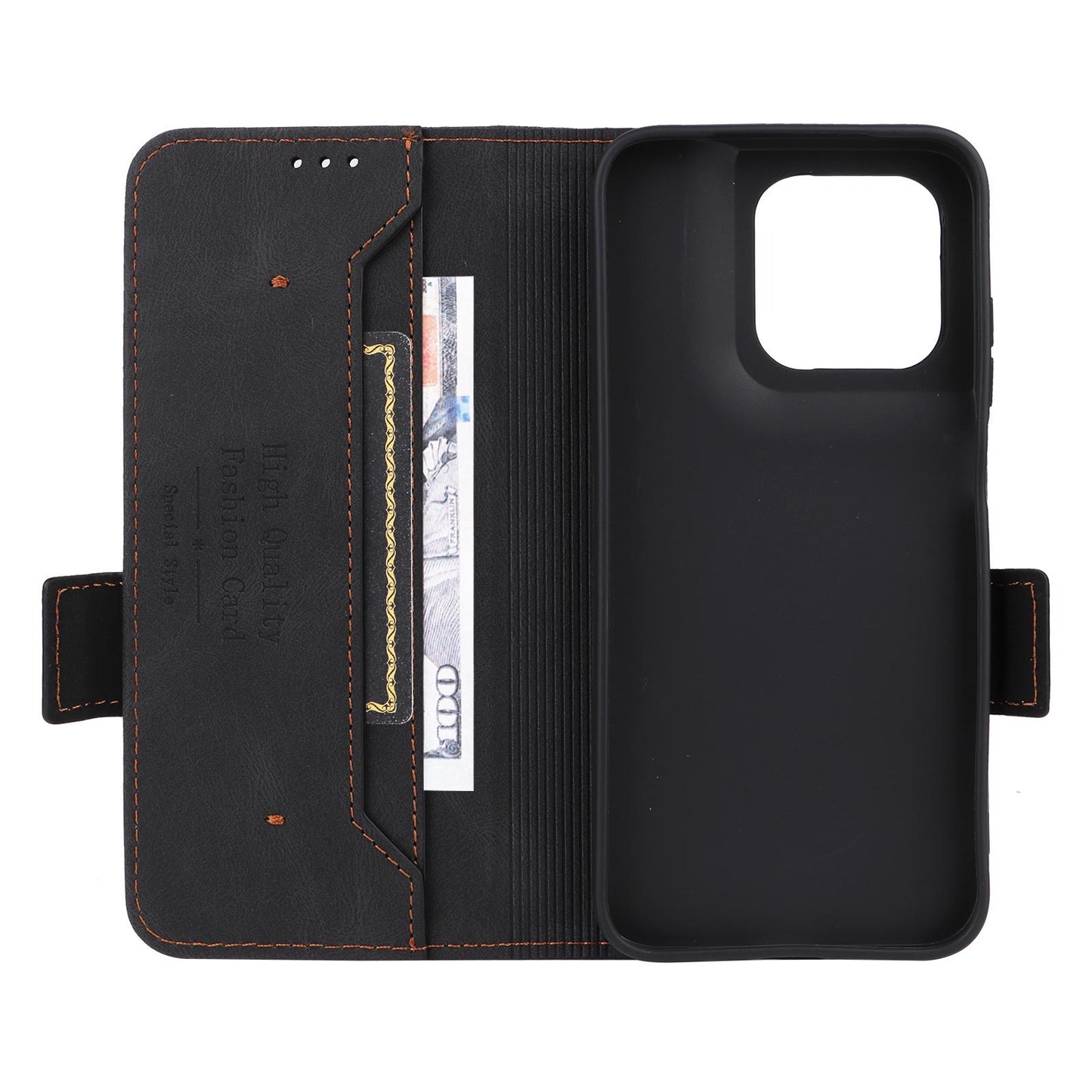 For Motorola Moto G37 / G47 / G37 Power Magnetic Clasp Leather Phone Case(Black)