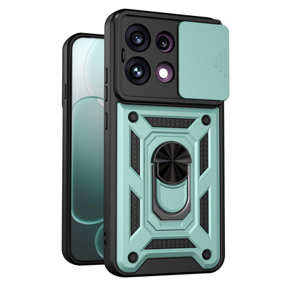 For OPPO Reno16 F 5G Global Sliding Camera Cover Design TPU+PC Phone Case(Mint Green)
