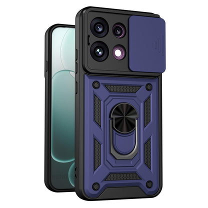 For OPPO Reno16 F 5G Global Sliding Camera Cover Design TPU+PC Phone Case(Blue)