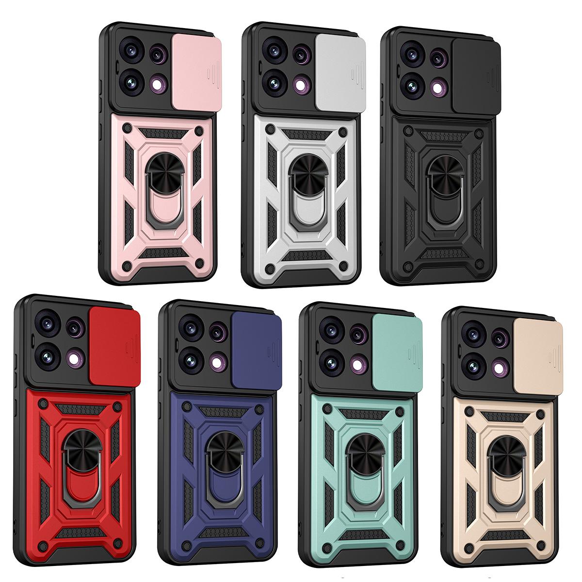 For OPPO Reno16 F 5G Global Sliding Camera Cover Design TPU+PC Phone Case(Rose Gold)